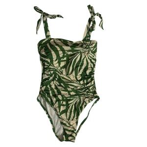 kate spade Green Leaf-Print One-Piece Swimsuit